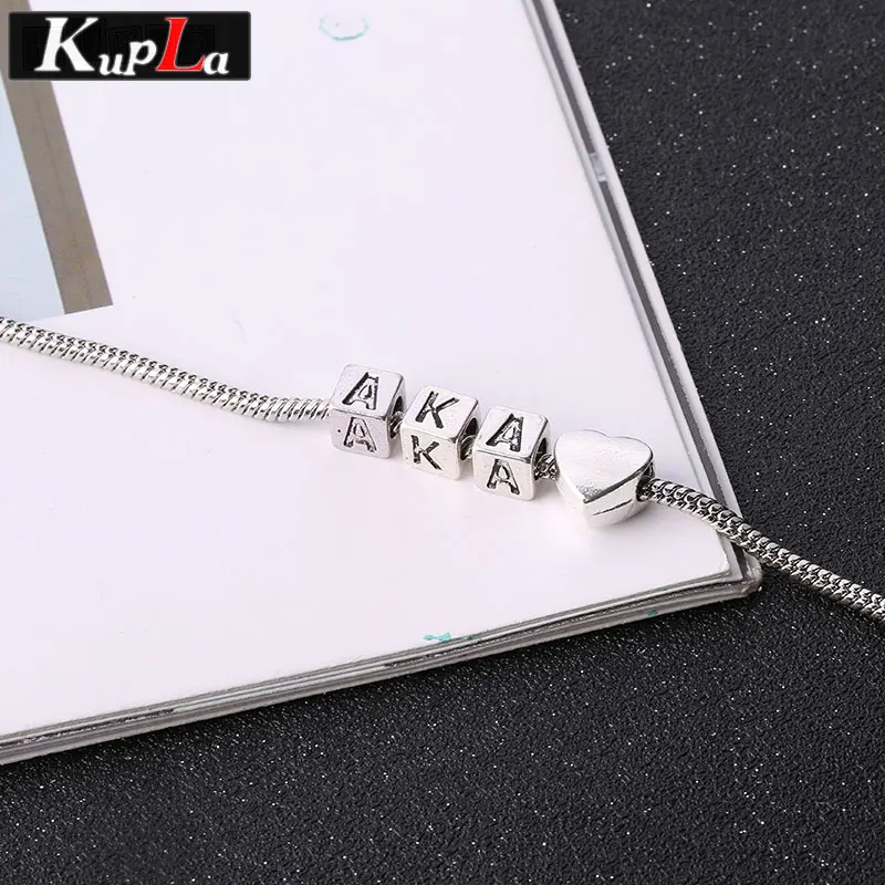 Vintage Silver Metal Aka Sorority DIY Classic Accessories Handmade Fashion Beads Charms for Pandora 40 Pieces/lot | Украшения и