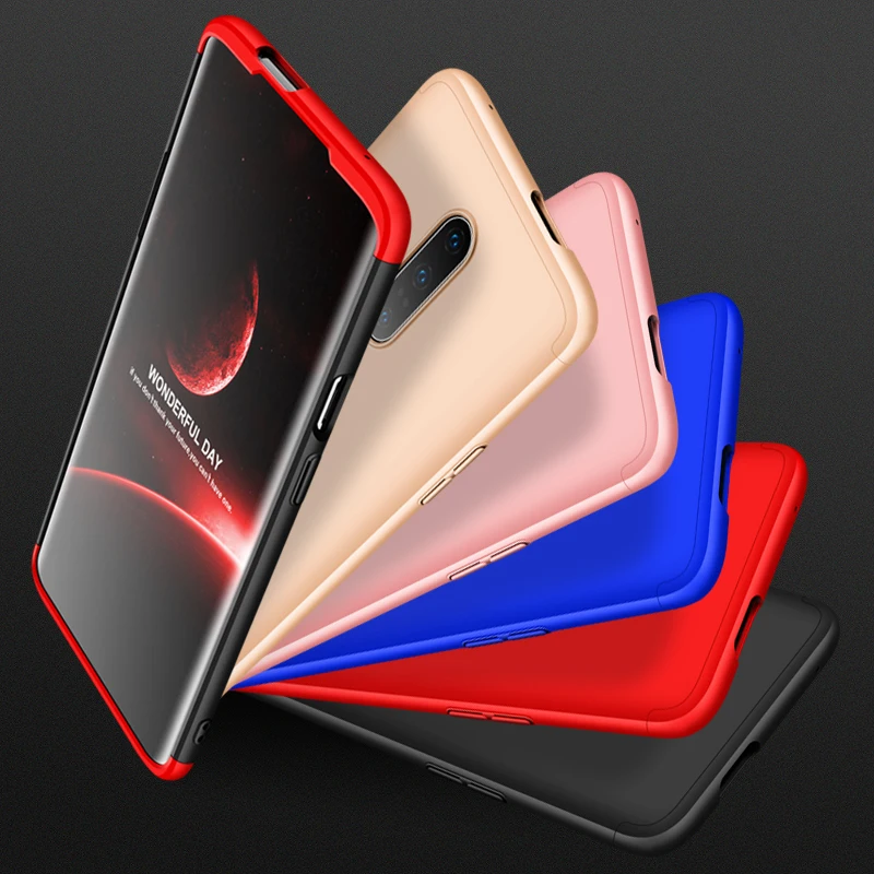 Чехол для Oneplus 7 Pro чехол 360 полная защита ударопрочный 3 в 1 Жесткий ПК матовый 6T 6 5T 5