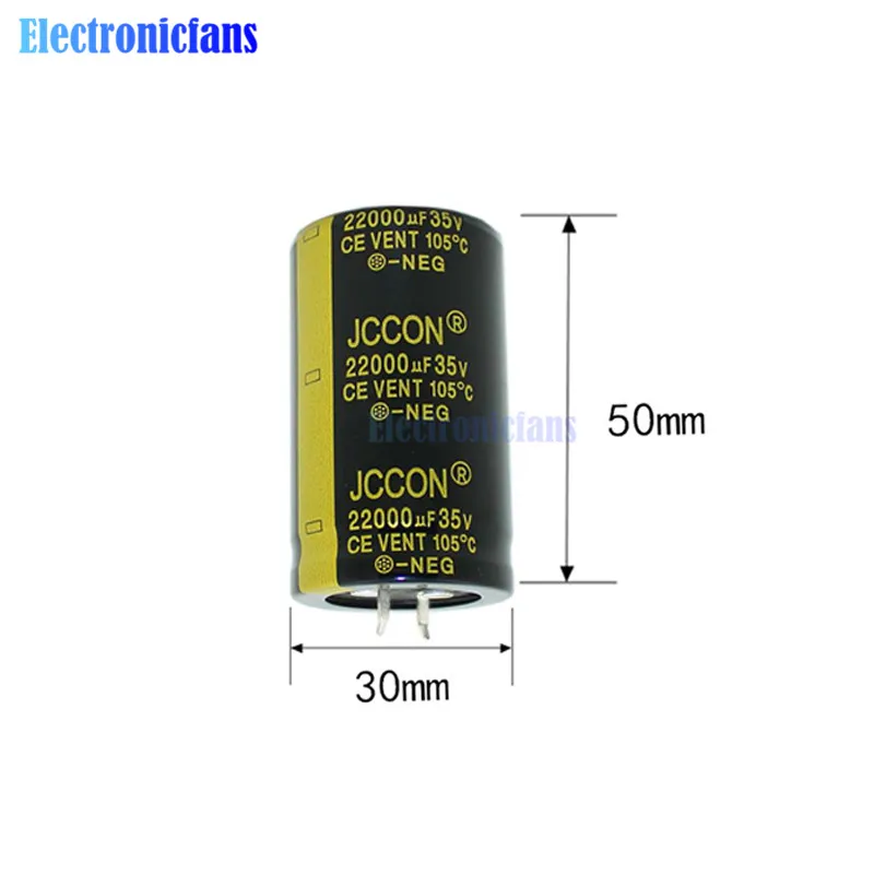 Diymore 35V 22000uF 30X50mm алюминиевый электролитический конденсатор Высокочастотный