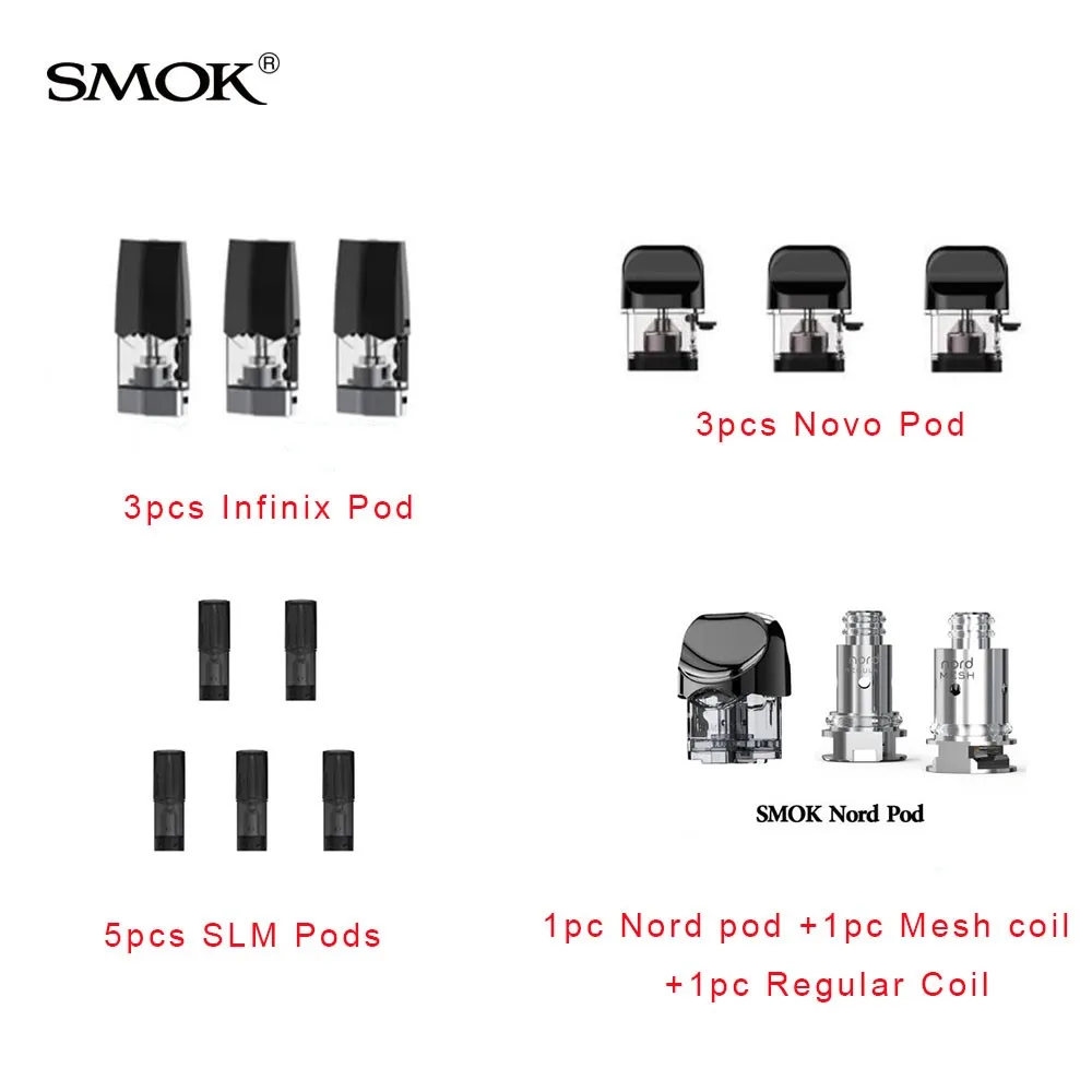 Оригинальный картридж SMOK Pod катушка мундштук сопротивление форсунка картриджа