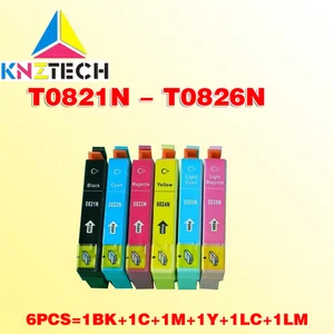 6pcs T0821N T0826N INK cartridge compatible for TX700W/TX800FW/R270 /R390/RX590/R290/RX 610/RX690/1410/TX65 0/T50/T59 