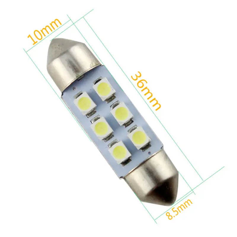 YM E Bright 500 шт. C5W 31 мм/36 мм/39 мм/41 мм белые 1210 3528 светодиодный светодиодные гирлянды