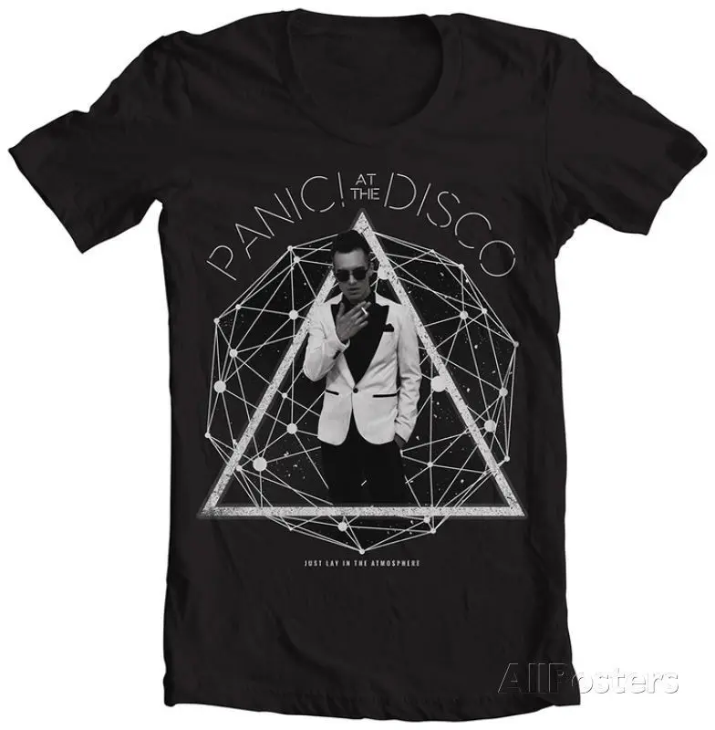 Panic At The Disco фото Galaxy официальная Мужская черная футболка|Мужские футболки| |