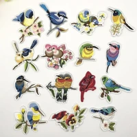 2018 birds with embroidered patches fashion applique stick on patch for clothes bags diy decal apparel accessory 2pcs