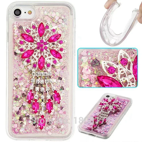 Мягкий чехол из ТПУ с 3D бриллиантами для Iphone 7 I7 6 6S Plus I6 5 5S SE 4 4G Ipod touch Bling Star Skin Cover 50