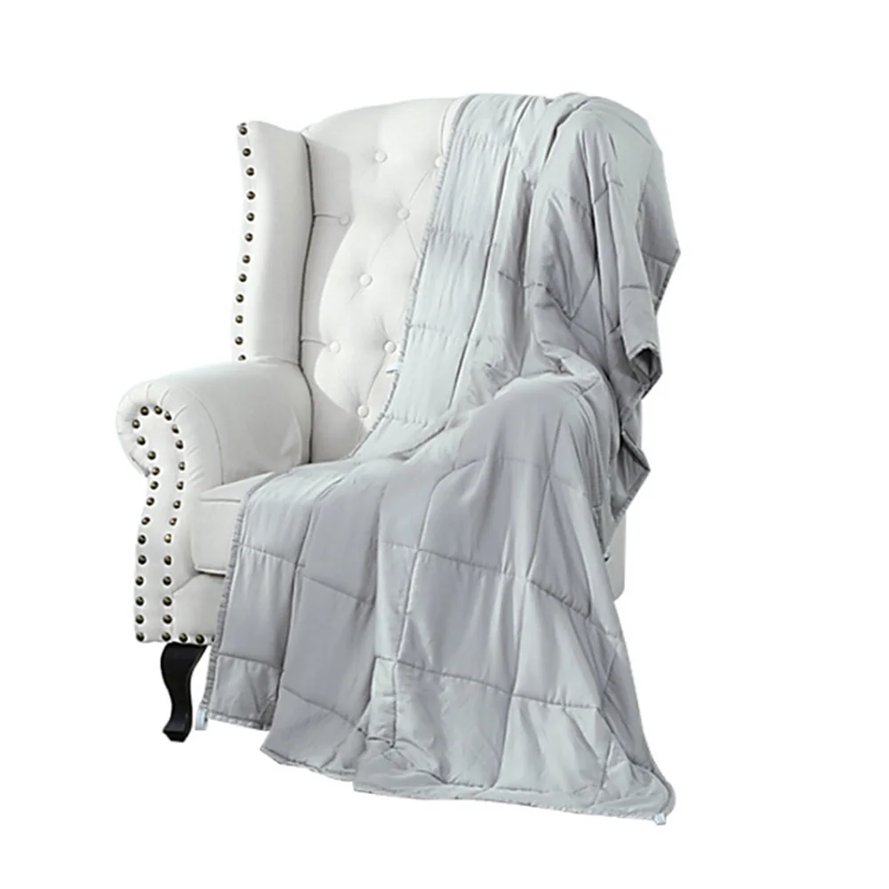 

Weighted Blanket for Adult Decompression Gravity Blankets Sleep Aid Pressure Weighted Quilt Grey blankets for bed