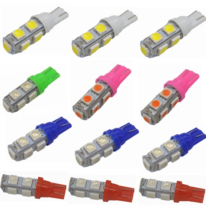 10 шт. белый T10 9 SMD 5050 194 168 192 авто боковые Габаритные светильник лампочка W5W