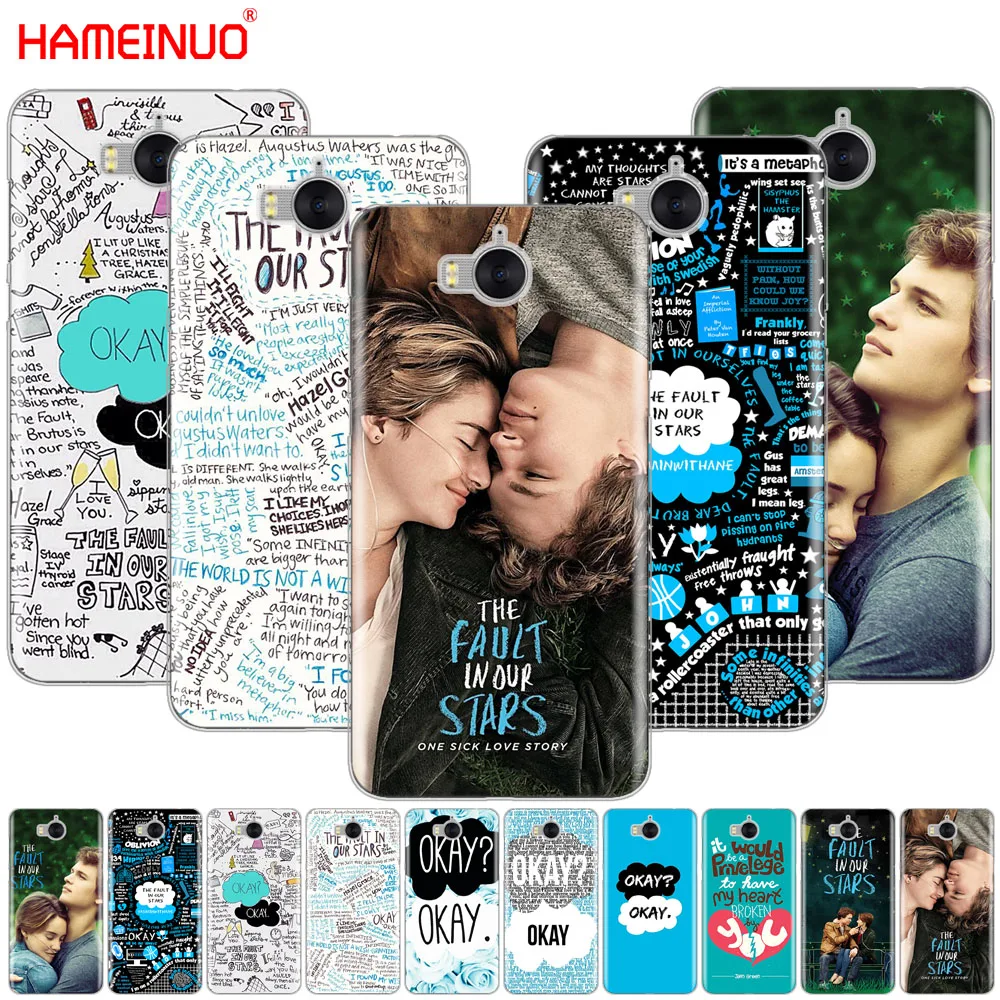 HAMEINUO ошибка в наших звездах чехол для сотового телефона huawei honor 3C 4X 4C 5C 5X 6 7 Y3 Y6 Y5 2 II