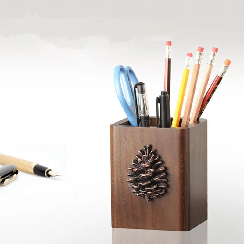 

Деревянная шкатулка для хранения в пасторальном стиле, Настольный органайзер для косметики и косметики из натурального дерева