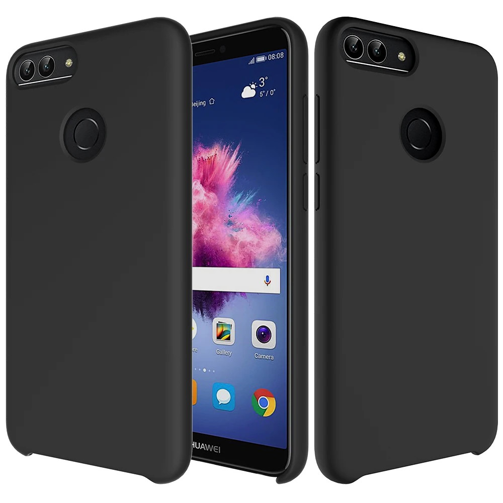 Huawei P Smart чехол мягкий жидкий силиконовый чехол для задней панели huawei P30 Pro P20 mate 20 Pro X Honor 9 10 Lite V20 8C 8X матовый чехол