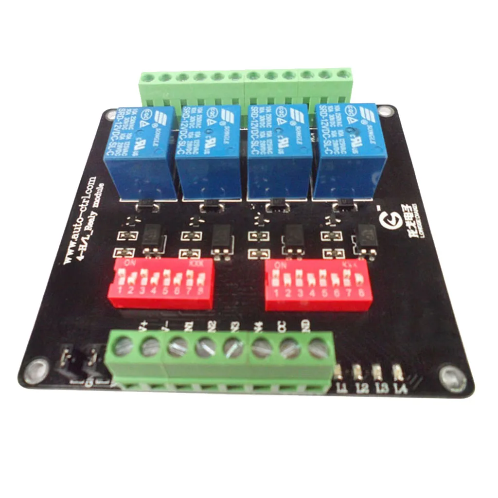 4-Channel 3V/5V/12V/24V Relay Board Module with Optocoupler High / Low Level | Обустройство дома