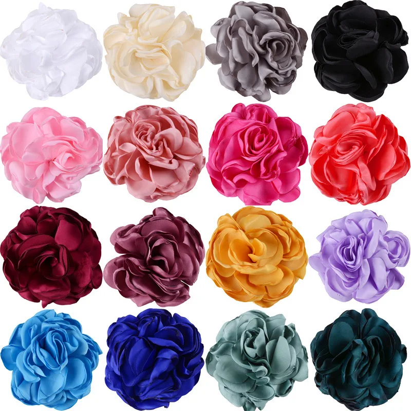

30pcs/lot Artificial Rose Flowers For Baby Girls Headwear Rosette Burning Flowers for Diy Kids Girls Hair Accessory