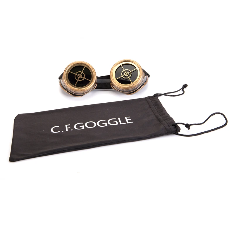 C. F. GOGGLE мужские сварочные стимпанк Ретро готический стиль круглая оправа красные
