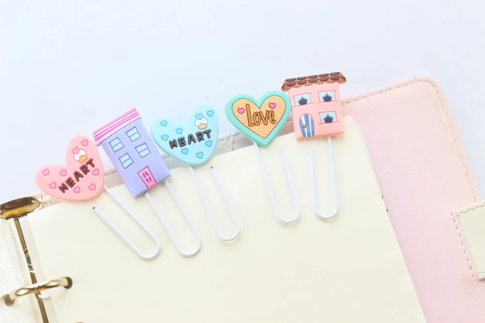 Domikee, креативные милые корейские kawaii металлические школьные скрепки, скрепки для студентов, Детские закладки, Подарочные канцелярские принадлежности, 3 шт