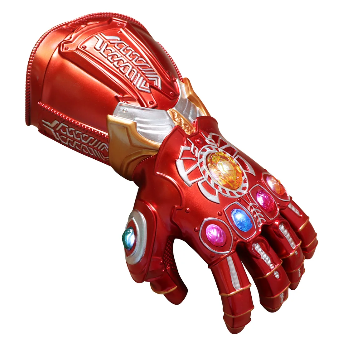 Endgame Thanos Pvc LED Gloves Iron Man Infinity Gauntlet Cosplay action figures Marvel Superhero Party Props toys