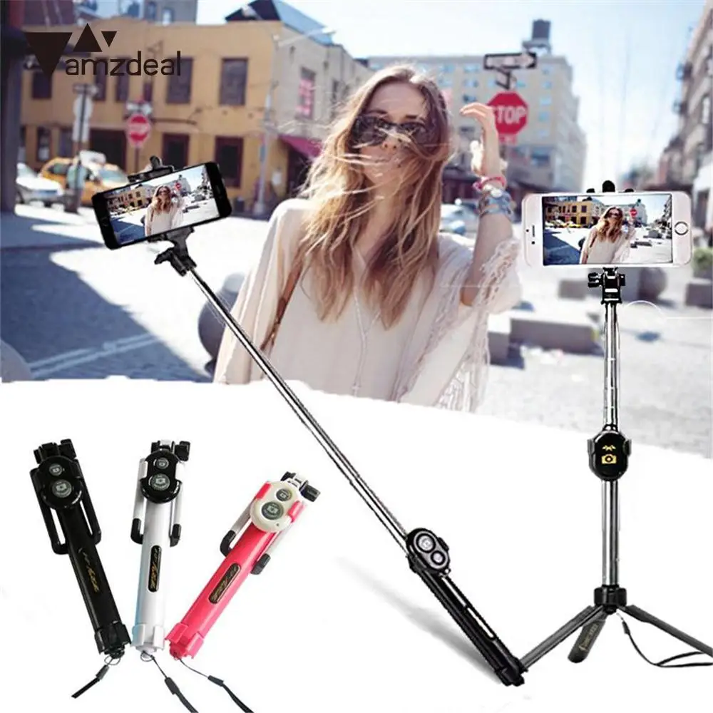 Amzdeal компактная селфи-Палка для телефона Bluetooth монопод Штатив пульт