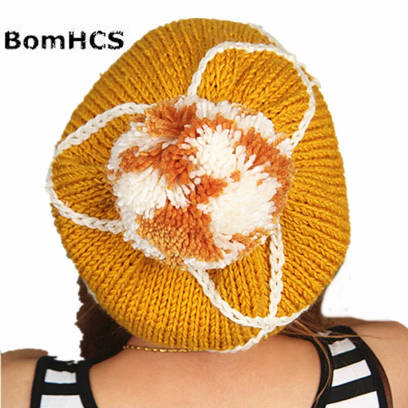 BomHCS модная женская зимняя теплая вязаная шапка ручной работы|fashion beanie|fashion hathat