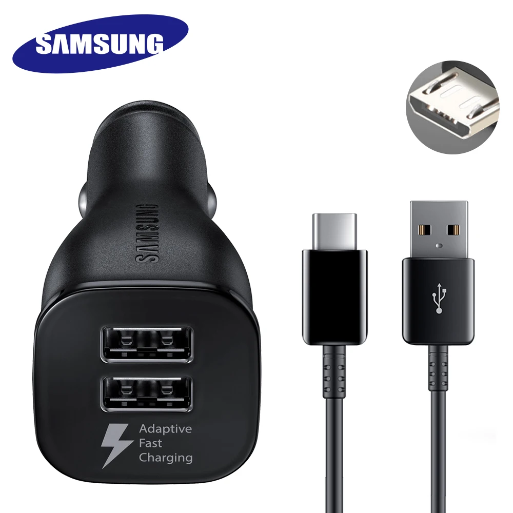 Оригинальный samsung быстро Dual USB Автомобильное Зарядное устройство для Galaxy S8 плюс