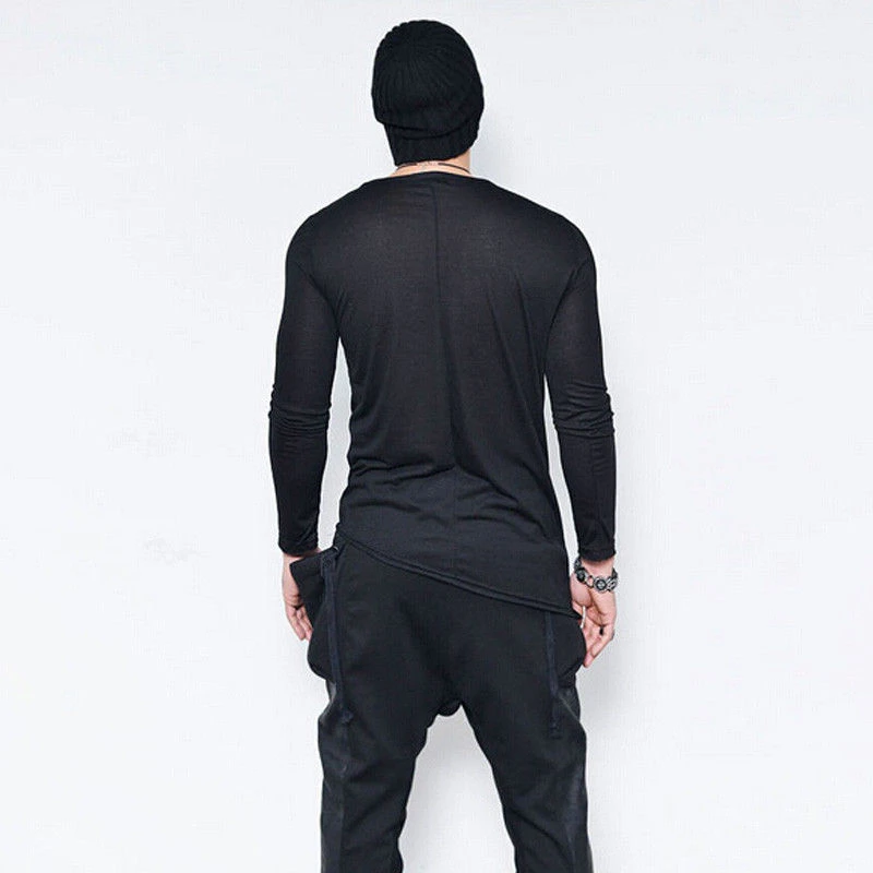 Мужская Облегающая рубашка с длинным рукавом Повседневная блузка большого