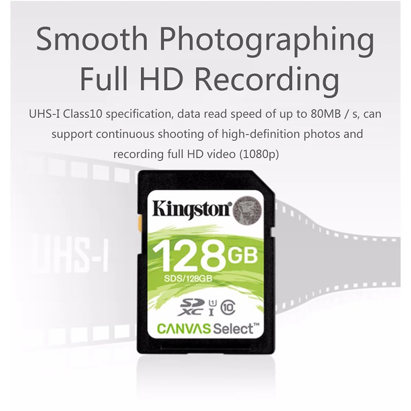 Карта памяти Kingston Micro SD 64 ГБ 128 SDS до 80 МБ/с./с класс 10 UHS-I U1 SDHC SDXC карты для камеры |