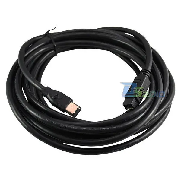 DANSPEED 6 футов 10 15 FireWire 800 IEEE1394 9 pin Male to 400 IEEE1394b DV длина кабеля 1 8 м 3 4 5 | Электроника