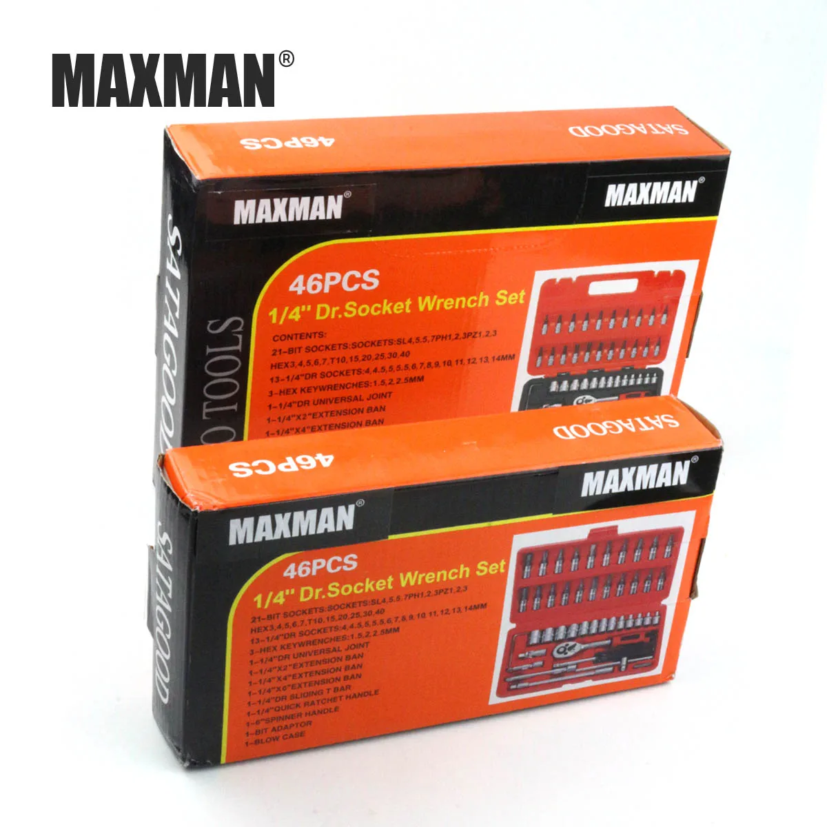 Набор торцевых ключей MAXMAN 46 шт. набор инструментов для авторемонта трещотка