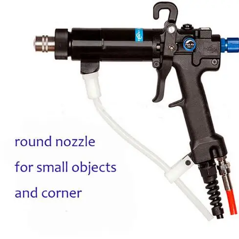 round-shaped nozzle SAT0152 пистолет для распыления масляного лака, пистолет для распыления порошкового покрытия, пистолет для масляного лака, электростатический пистолет-распылитель - Цвет: round-shaped nozzle