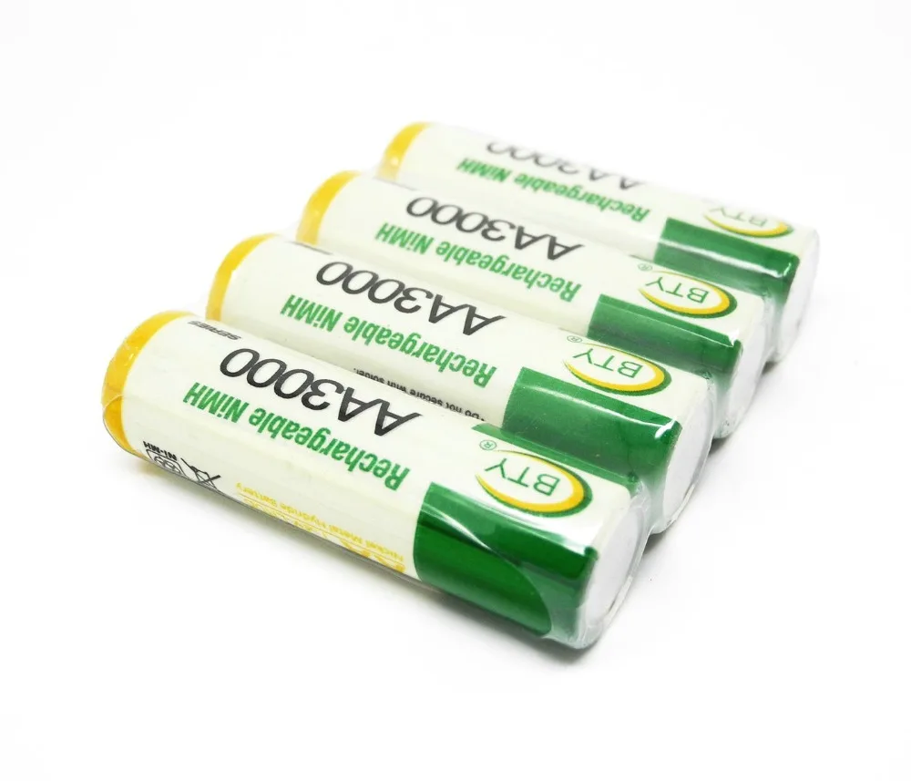 4x AA 3000 Series 850mAh 1 2 V Ni-MH аккумулятор BTY + высокоскоростной Быстрый AAA зарядное