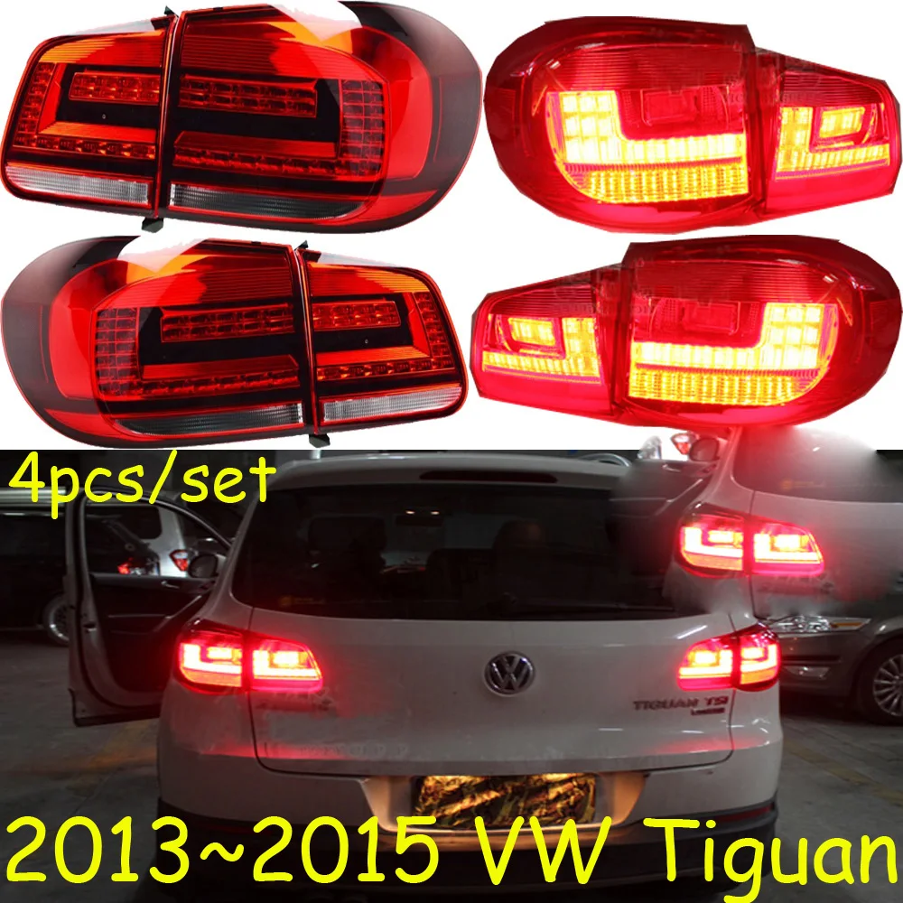 1 Набор автомобильный бампер фары Tiguan головной светильник 2013 ~ 2015y светодиодный DRL