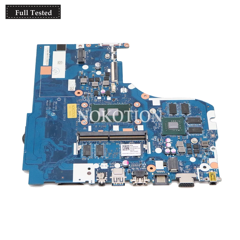 5B20M311765B20M31226 CG413 CG513 CZ513 NM A981 для lenovo 510 15IKB материнская плата ноутбука SR2ZU I5 7200U HD 620