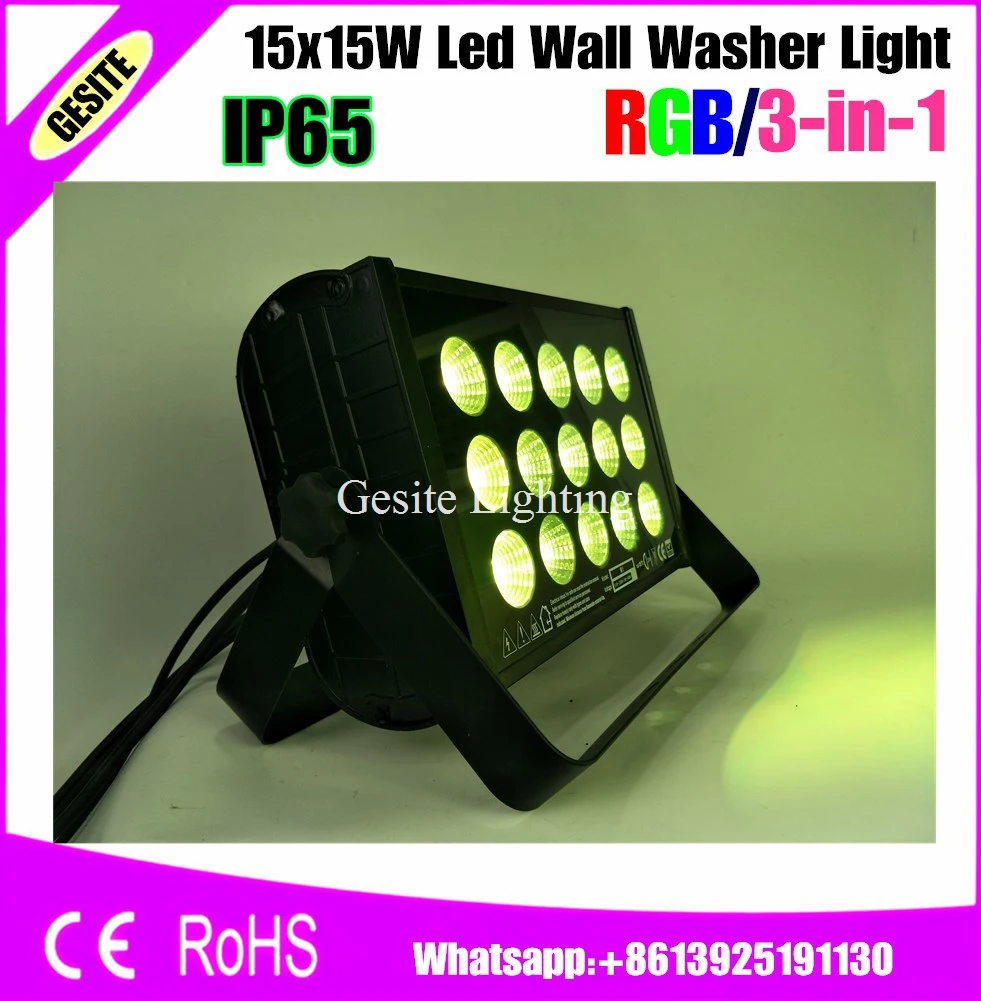 4 шт./лот 15*115 Вт Светодиодный настенный RGB DMX512 городской цветной свет для