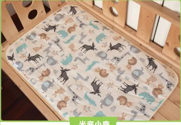 60x90 cm Deer Пеленки для детей, пеленальный коврик для младенцев, портативный, складной, моющийся, водонепроницаемый, 50*70/60*90 см/70*90 см, матрас, моча, коврик, коврики для игр - Цвет: 60x90 cm Deer