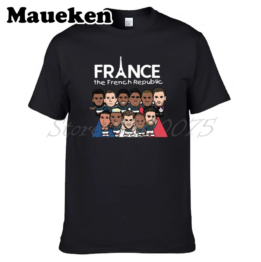 Мужчины Франция Griezmann Varane Mbappe Dembele Pogba Lloris Pavard Giroud Fekir world Tolisso чемпионы футболка