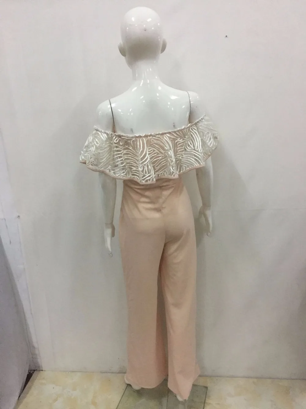 JRRY Повседневный свободный женский комбинезон с вырезом лодочкой и открытыми