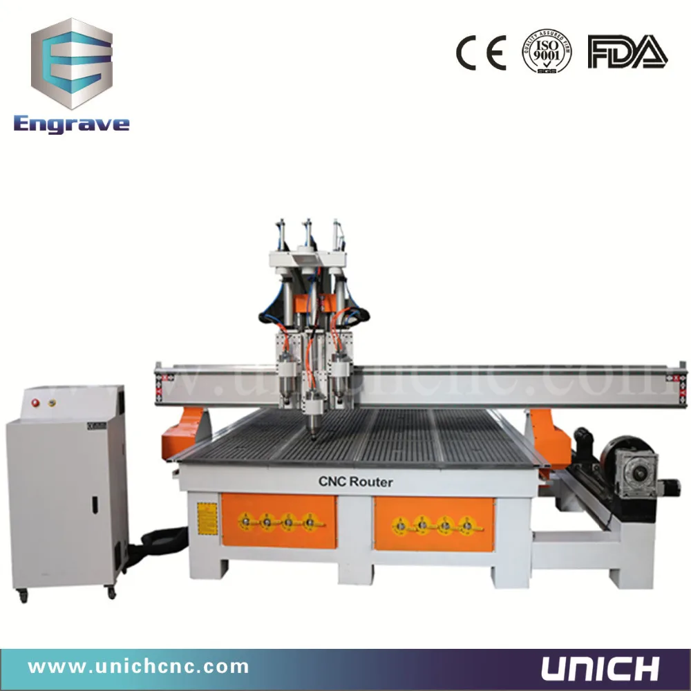 UNICHCNC CE стандарт высокой точности 3d ЧПУ маршрутизатор для дерева алюминевого ПВХ гравировки и резки