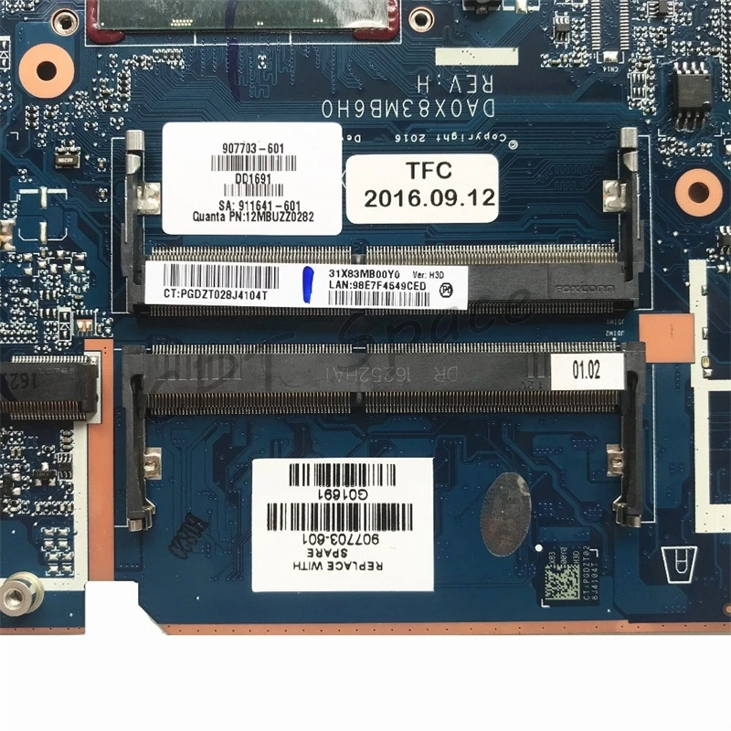 Материнская плата для ноутбука hp ProBook 450 G4 470 G4 материнская плата i5-7200u 907703-601 907703-501 DA0X83MB6H0 тестирование в целости