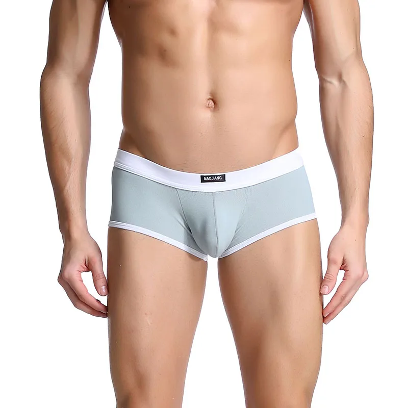 Мужские трусы боксеры AIIOU черные дышащие из нейлона короткие шорты повседневное