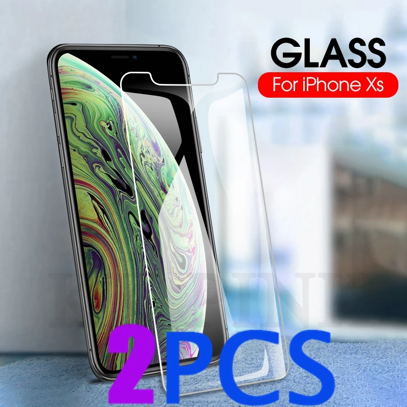 2PCS Tempered Glass For iPhone XS MAX XR 6 6S 7 8 Plus X 5S 5 S SE 5C 4S 4 Screen Protector 9H | Мобильные телефоны и