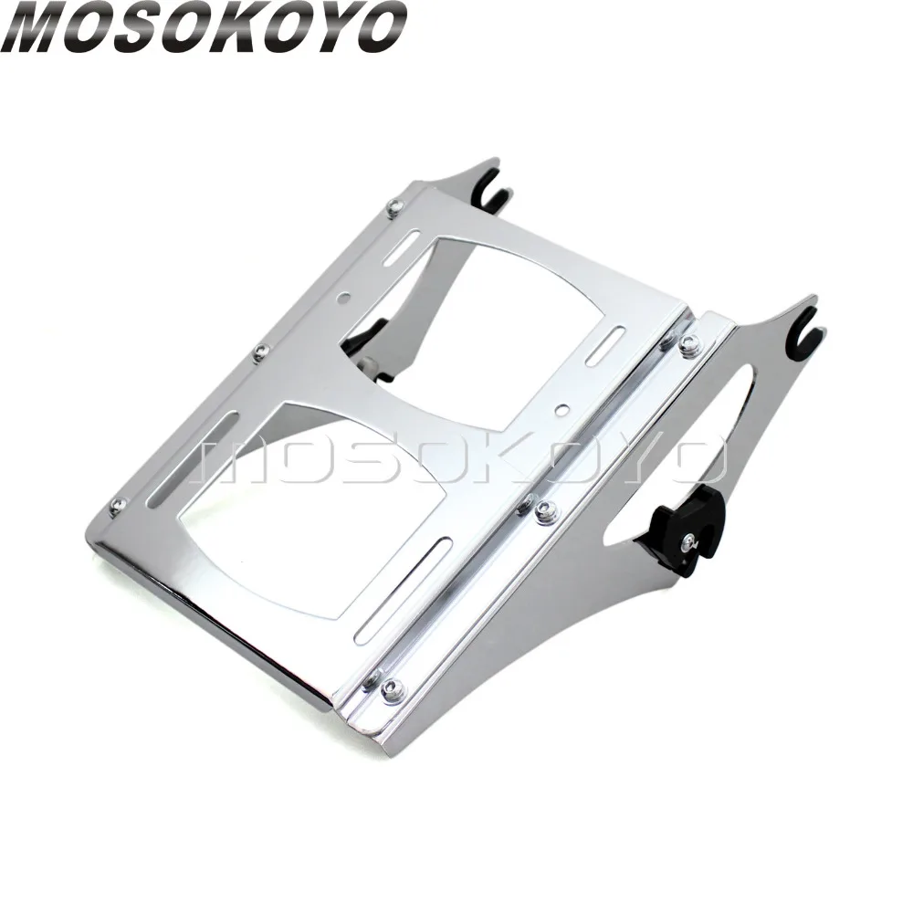 Для Harley Touring FLHR FLHRC FLHT FLHX FLTR 09-13 хром съемный 2-Up турпакет пакет Чемодан стойки легковых держатель кронштейн