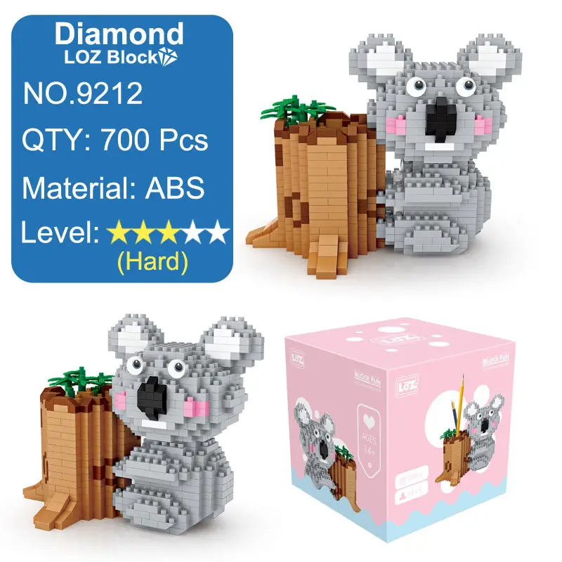 LOZ алмазные строительные блоки Koala игрушка держатель для ручек игрушки I Block