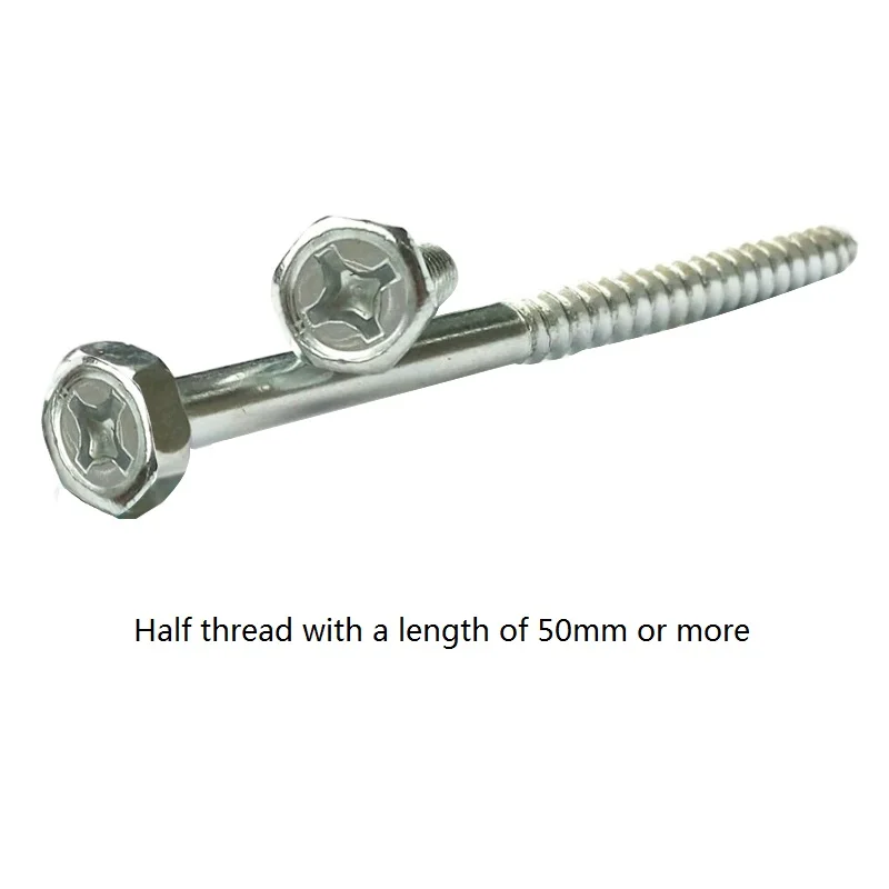 Оцинкованные/черные саморезные винты с шестигранным креплением по дереву для