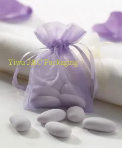 Бесплатная доставка-100 PCS 9x7 cm белый мешочек из органзы Предновогодние и свадебные