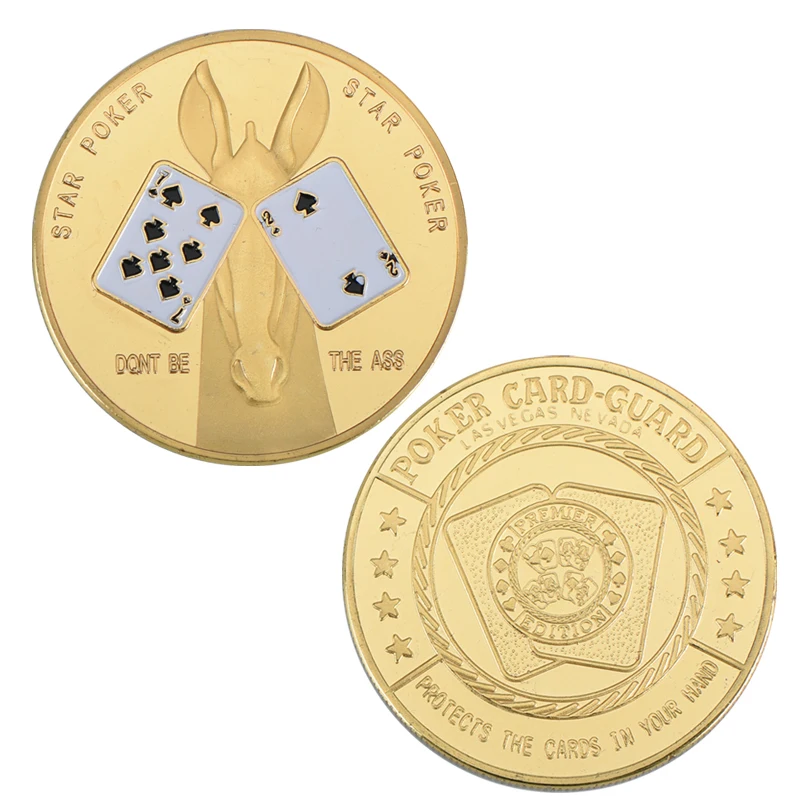 coin 4 WR 24k золото казино настольная игра Коллекционная монета чип покер карта защита карт в вашей руке Золотая коллекция подарок - Цвет: coin 4