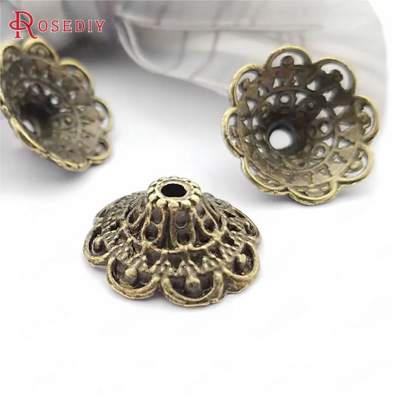 Antique Bronze 20474) 20 шт 8*18 мм античный посеребренный сплав большие бусины крышки Diy ручной работы ювелирных изделий Аксессуары для ювелирных изделий оптом - Цвет: Antique Bronze