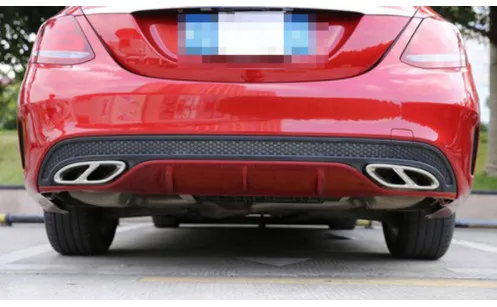 Автомобилей AMG выхлопных крышка выходы хвост рамы Обрезать для Mercedes Benz GLC A B E C