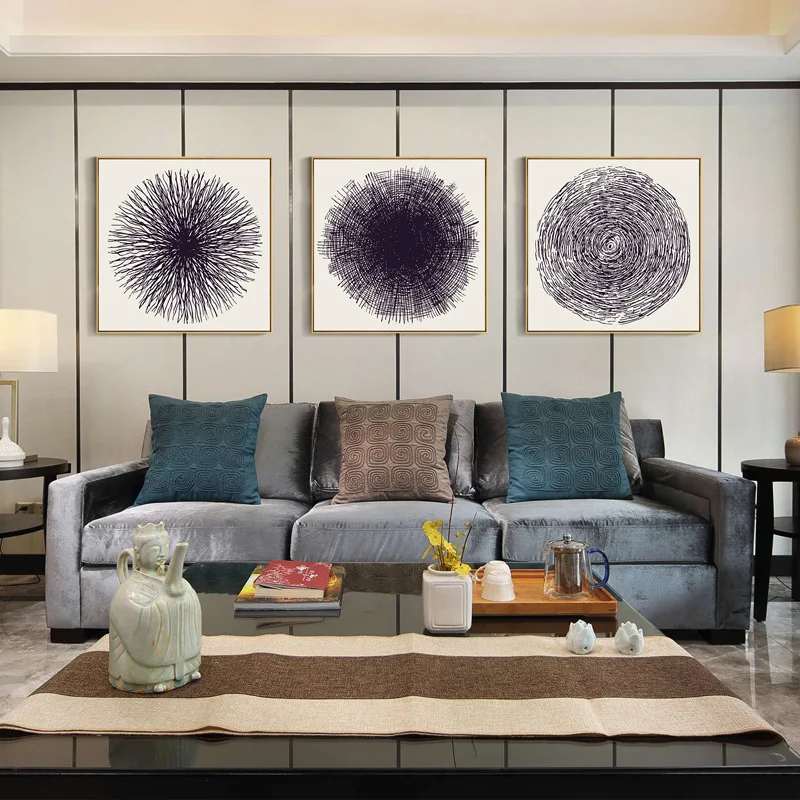 Modern Canvas Painting Abstract Nordic Posters Large Tree Rings Pictures Prints Art Wall for Bedroom Home Decor No Frame quadro | Дом и сад