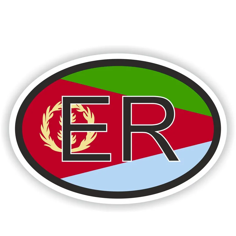 

YJZT 13.7CM*9.1CM Funny ERITREA AFRICAN Car Styling Country Code Window Flag Car Stikcer Decal 6-0958