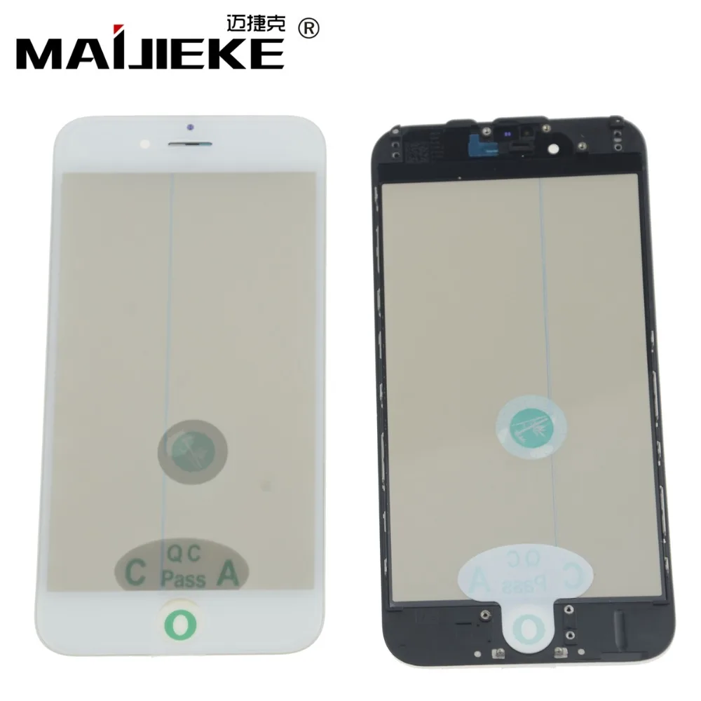 50XMAIJIEKE AAA 4 в 1 переднее внешнее стекло с рамкой OCA Poalrizer Замена для iPhone 5 5S 6 6s 7 8 plus