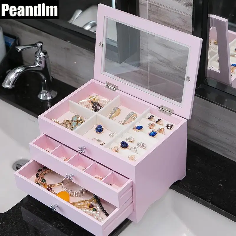 PEANDIM винтажная Цветочная шкатулка с замком, резная металлическая шкатулка, много цветов, эмалированная подвеска, кольца для хранения, бутик, шкатулка, Декор, чехол
