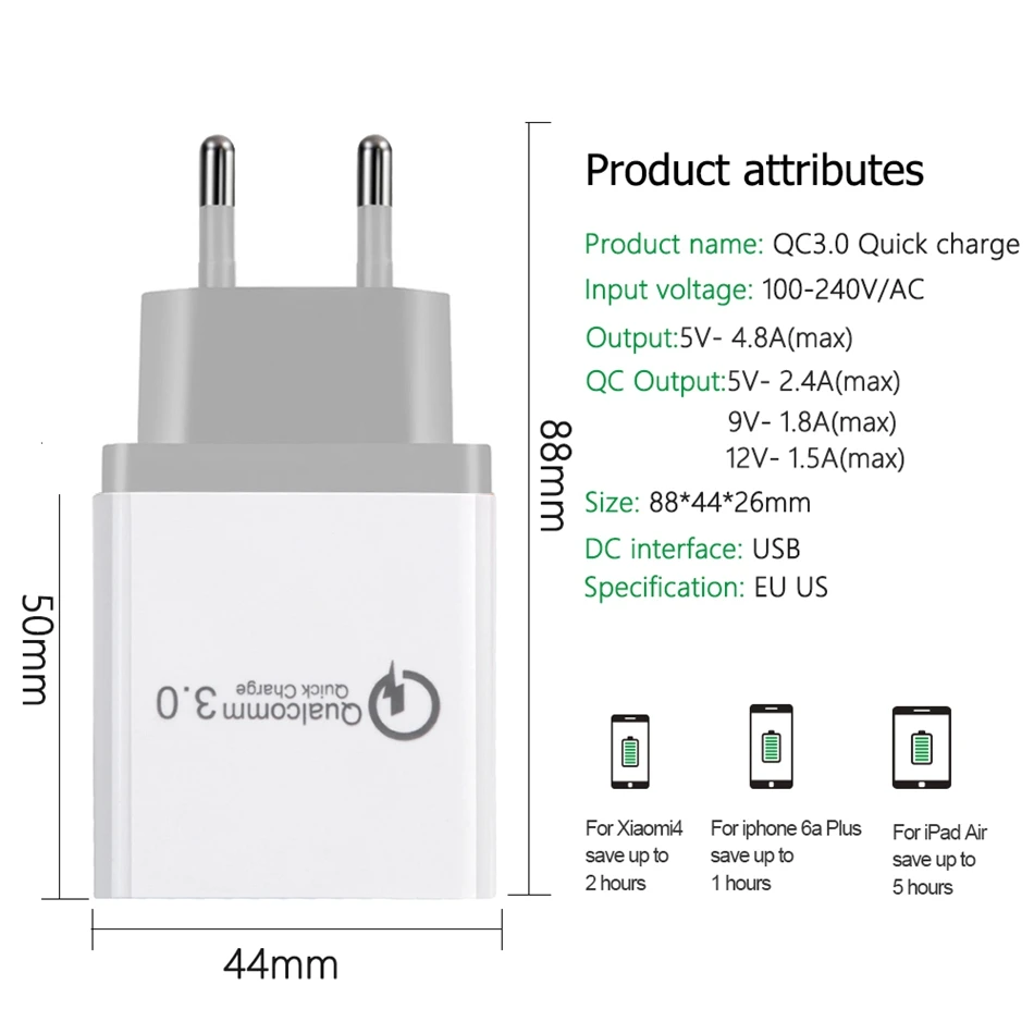 ЕС Usb зарядное устройство 3 порта светодиодный дисплей быстрое зарядное устройство разъем для iPhone samsung Xiaomi huawei стены путешествия умный настольный телефон зарядное устройство s